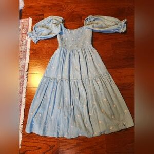 Puff sleeve smocked dress